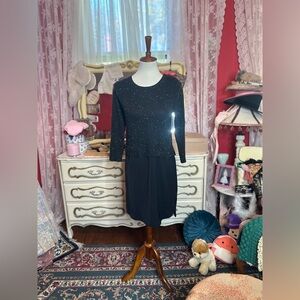 Ann Taylor loft black sweater dress XS NWOT